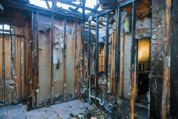 Professional Fire Damage Restoration technician working in Waverly, MN